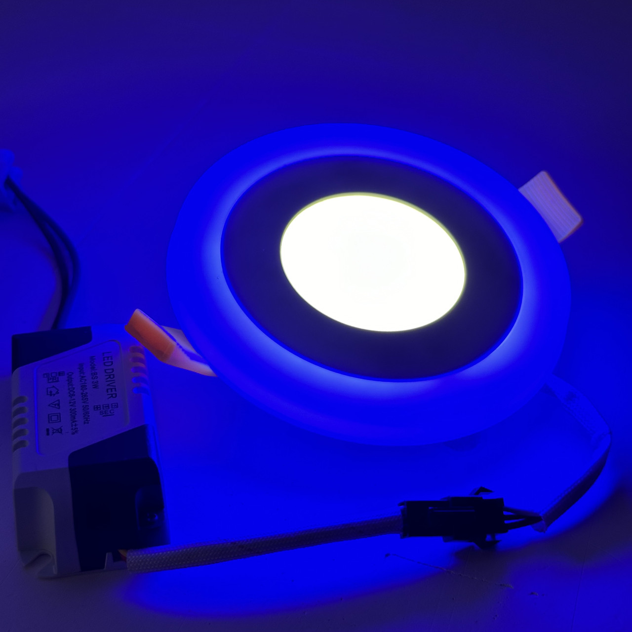 Стельовий вбудований світильник 3W+3W 220V три режими роботи