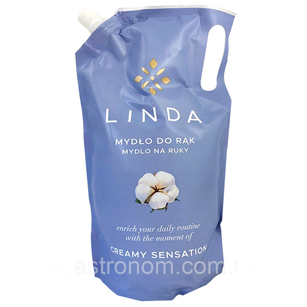 Мило рідке кремове запаска бавовна Лінда Linda bawelna 1L 6шт/ящ (Код: 00-00011519)