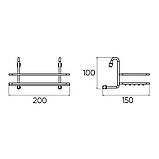 Поличка на рейлінг Lemax, чорний матовий (MX-061 BL), фото 2