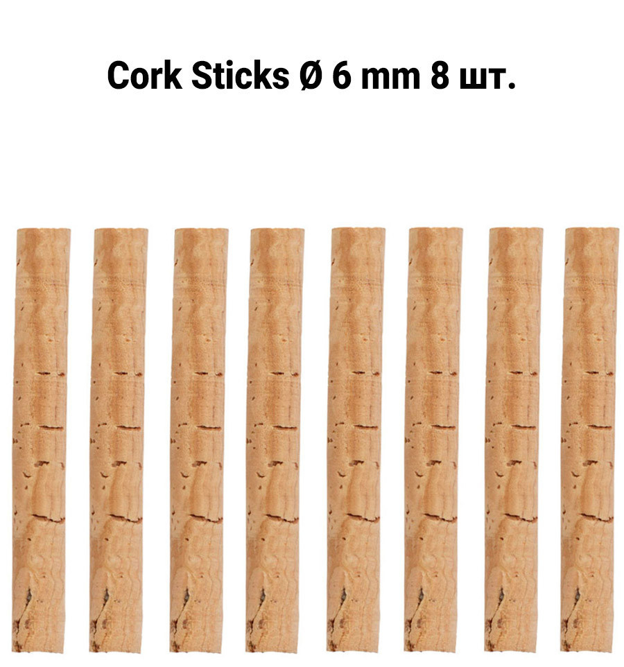 Набір пробкових паличок CZ Cork sticks Ø 6 мм 8шт, фото 1