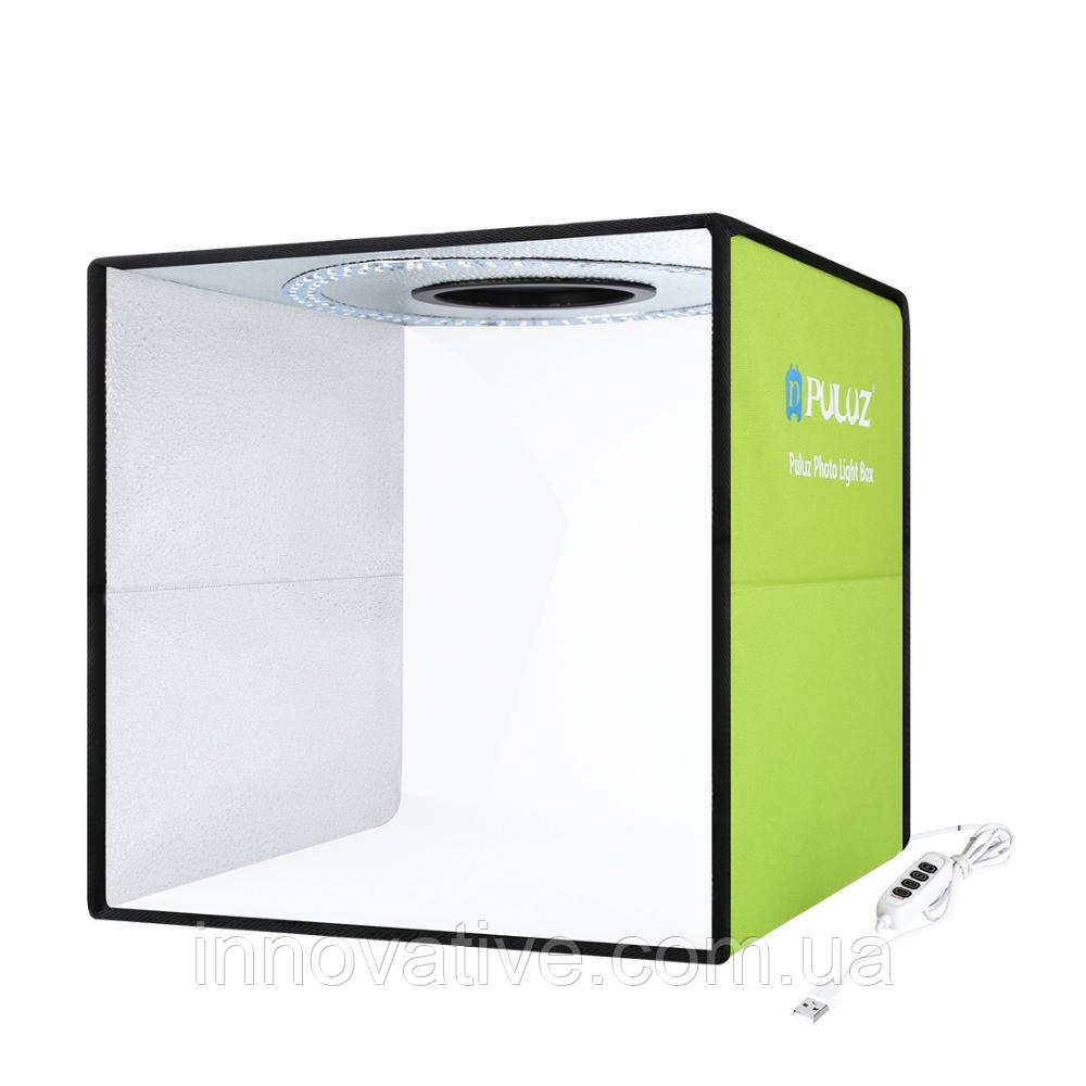 Фотобокс для предметної зйомки Puluz PU5032G 30x30x30см (Зелений), фото 1