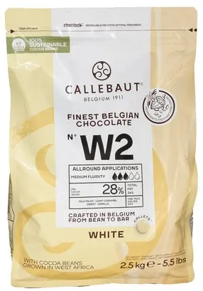 Barry CALLEBAUT шоколад білий у дисках 28% 2500г