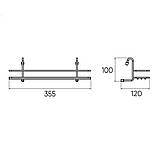 Поличка на рейлінг Lemax для спецій, чорний матовий (MX-062 BL), фото 2