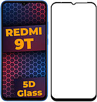 5D скло Xiaomi Redmi 9T (Захисне Full Glue) Black