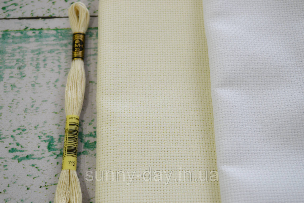 Канва для вишивання Aida 14 кремова 40*50см, фото 1