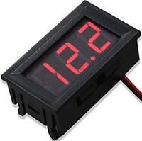 Вольтметр цифровий DC5V-120V, 0.56 LED, червоний/зелений/синій, в корпусі, 2 дротиEStyle