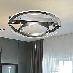 Led люстра з пультом стельова Diasha 72W до 18 кв.м колір Графіт 5219/500+300