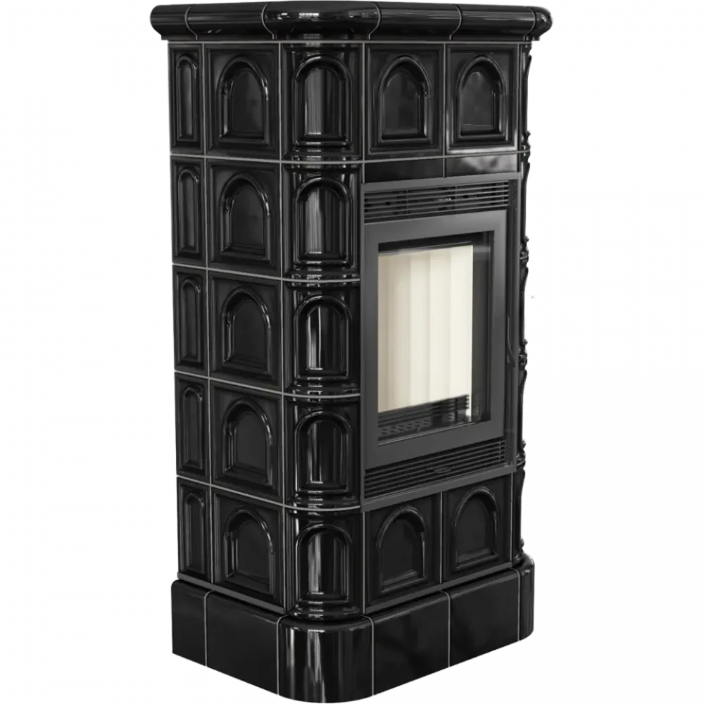 Кахельна піч-камін Kratki BLANKA 8 чорна, фото 1