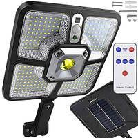 Вулична сонячна лампа з датчиком руху 220 LED COB, IP65, 8 Вт Izoxis (22736)