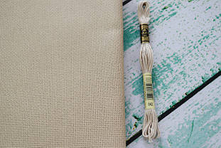 Канва для вишивання Aida 14 бежево-коричнева 50*50см