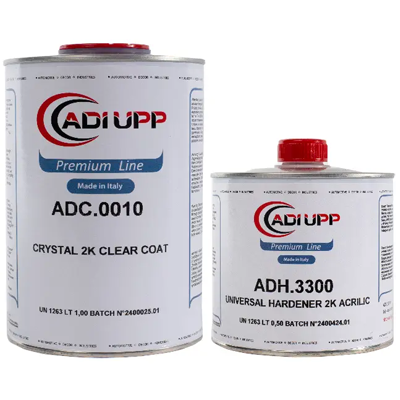 2К акриловий лак підвищеної міцності ADI UPP CRYSTAL HS 2K CLEAR COAT + затверджувач - 1.5л (Комплект)