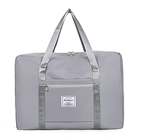 Сумка дорожня FaShion для ручної поклажі з кріпленням на ручку валізи (50.5*35*15.5) 27,4 літраж Сірий