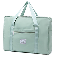 Сумка дорожня FaShion для ручної поклажі з кріпленням на ручку валізи (50.5*35*15.5) 27,4 літраж М'ятний
