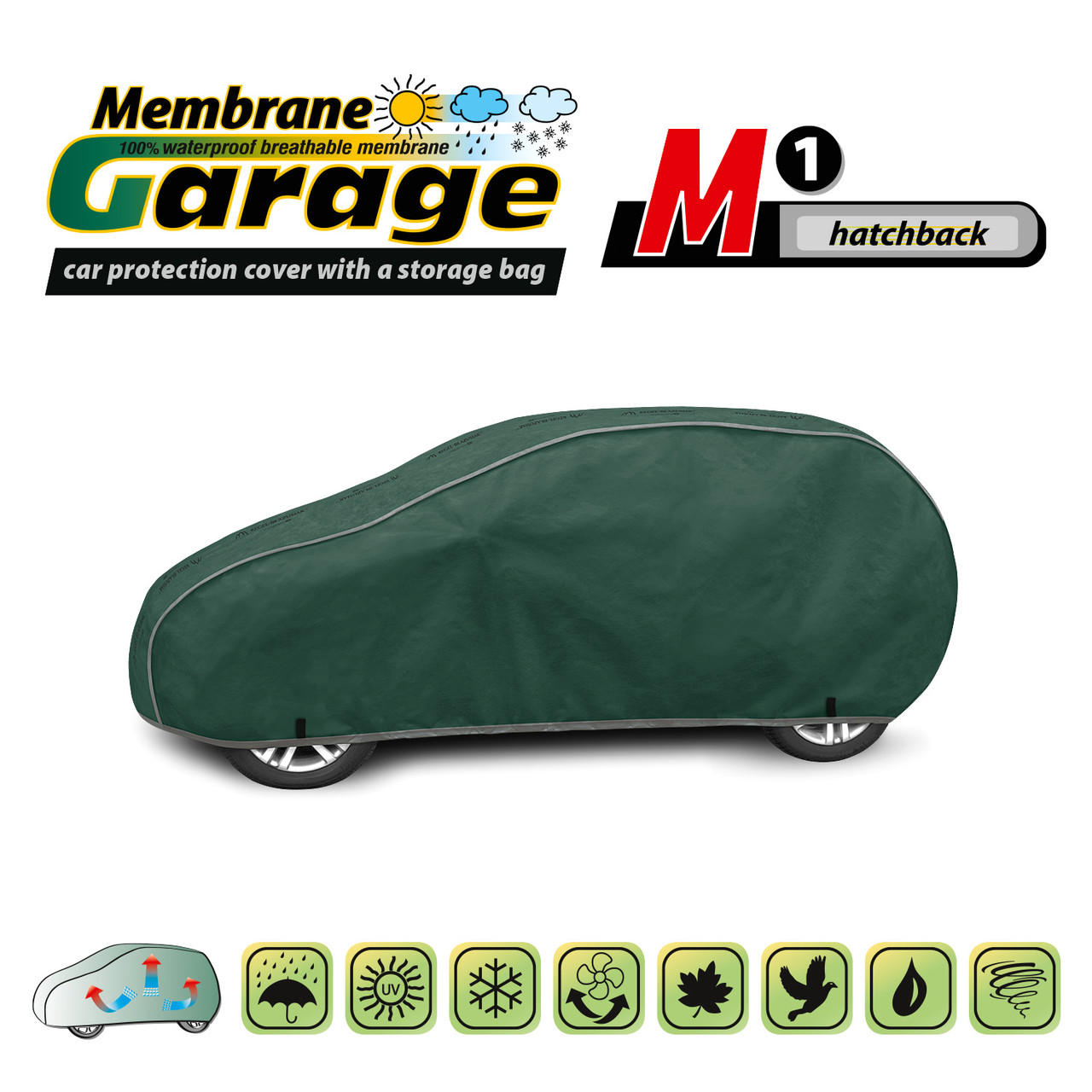 Чохол тент для автомобіля Membrane Garage розмір M1 Hatchback ОРИГІНАЛ! ОФІЦІЙНА ГАРАНТІЯ!
