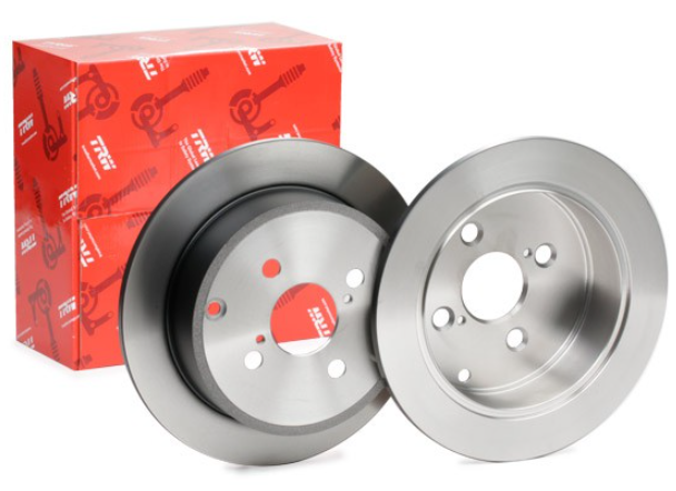 Задній гальмівний диск Тойота Корола 120 / Toyota Corolla 120 (4243102050) TRW DF4379, фото 1