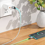 Дата кабель Hoco U112 Shine 2.4A USB to Type-C (1m) Gray, фото 8