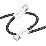 USB кабель Hoco X104 Source 60W Type-C to Type-C (1m), Чорний, фото 2