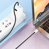 USB кабель Hoco X104 Source 60W Type-C to Type-C (1m), Чорний, фото 3