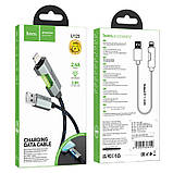 Дата кабель Hoco U123 Regent colorful 2.4A USB to Lightning (1.2m) Black, фото 6