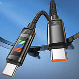 Дата кабель Hoco U126 Lantern 100W Type-C to Type-C (1.2m) Black, фото 3