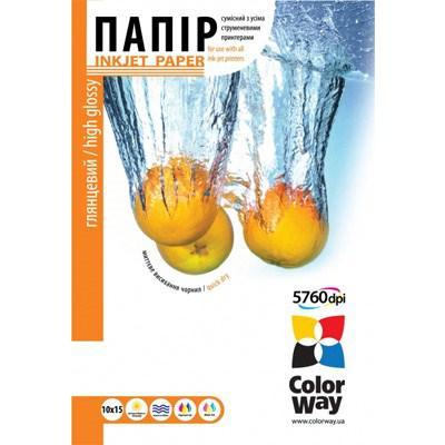 Фотопапір ColorWay 10x15 (101x152 mm), 100 листів, 200 г/м2 (PG2001004R)