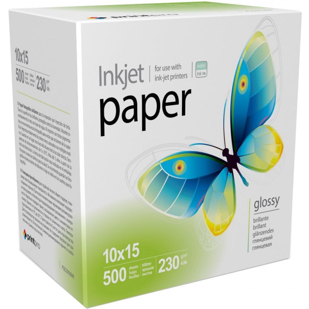 Фотопапір PrintPro 10x15 (101x152 mm), 500 листів, 230 г/м2 (PGE2305004R)