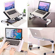 Складний столик-підставка для ноутбука до 14" та книги Table Buddy Підставка з регулюванням нахилу та висоти, фото 5
