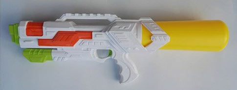 Бластер водян.61см,помпа,в кульку,27,5х68х9см,2 кольор. №M5884(36), фото 1