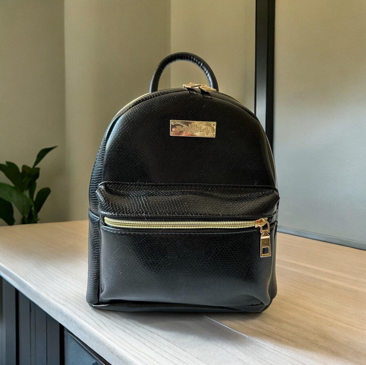 Рюкзак жіночий Betty Pretty зі штучної шкіри чорний 884BLKREPT