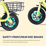 Електросамокат Windgoo B9 500Вт із сидінням, колеса 12дюйм Зелений, фото 7