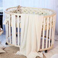 Дитяче ліжечко трансформер Angelo 7 в 1 білий - бук