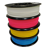 Набір 4в1 PLA філамент пластик для 3Dпринтера Pochatok Filament 1,75мм 0,75кг Жовтий, Блакитний, Рожевий, Білий, фото 3