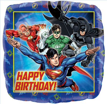 Коло фольговане 18" "Happy Birthday" Ліга справедливості, Anagram