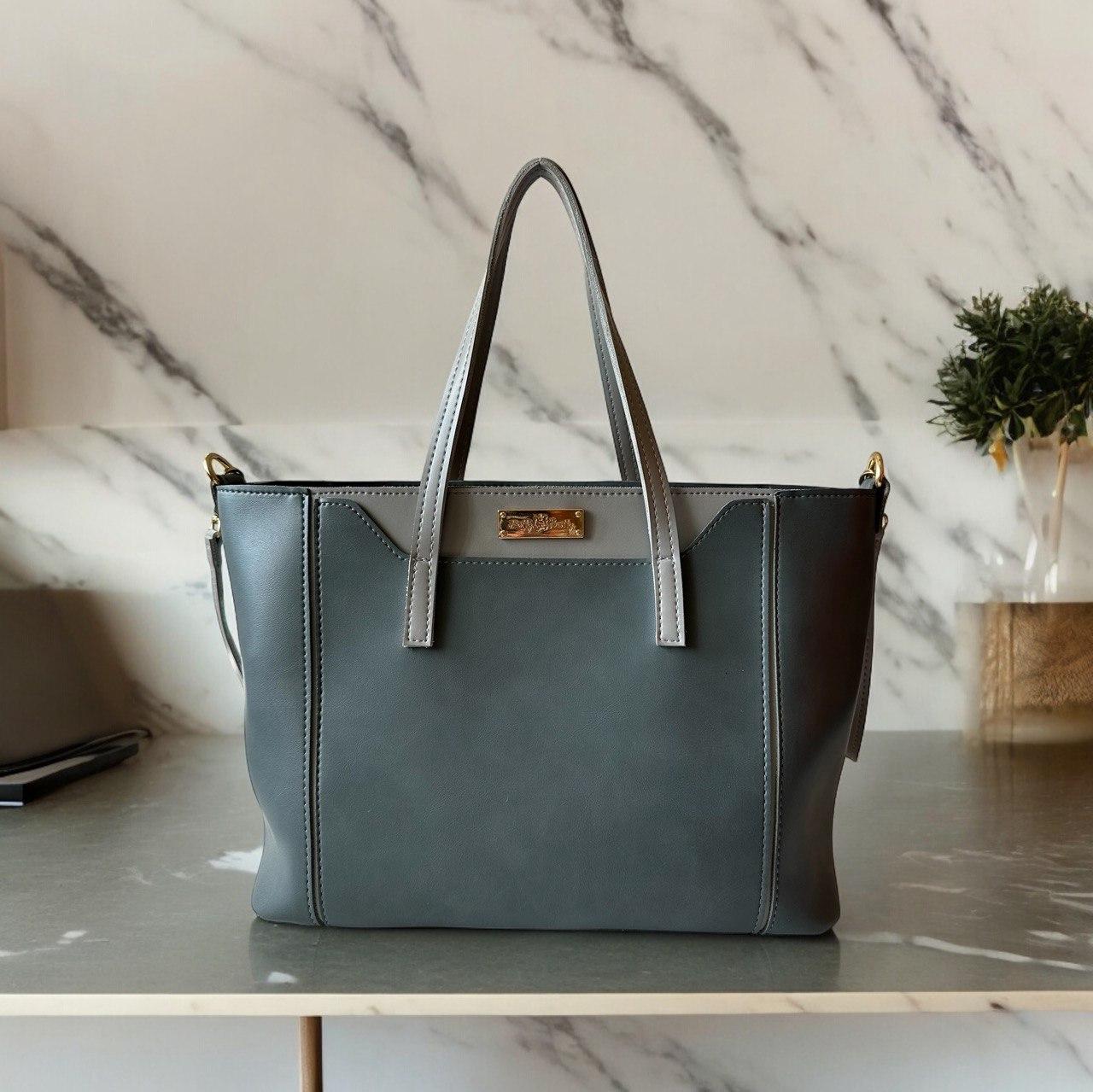 Сумка жіноча з екошкіри Betty Pretty сіра 859BGRY, фото 1