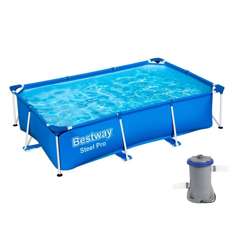Басейн каркасний Bestway 12965, фільтр-насос, 228-159-42 см.