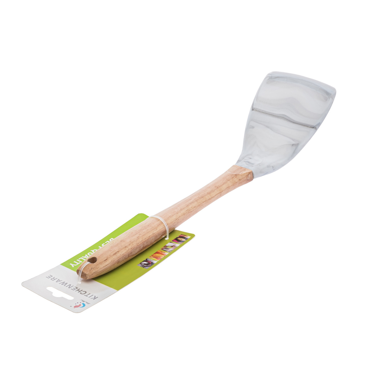 Лопатка силіконова під мармур з дерев'яною ручкою та петлею для підвішування 32.5 см