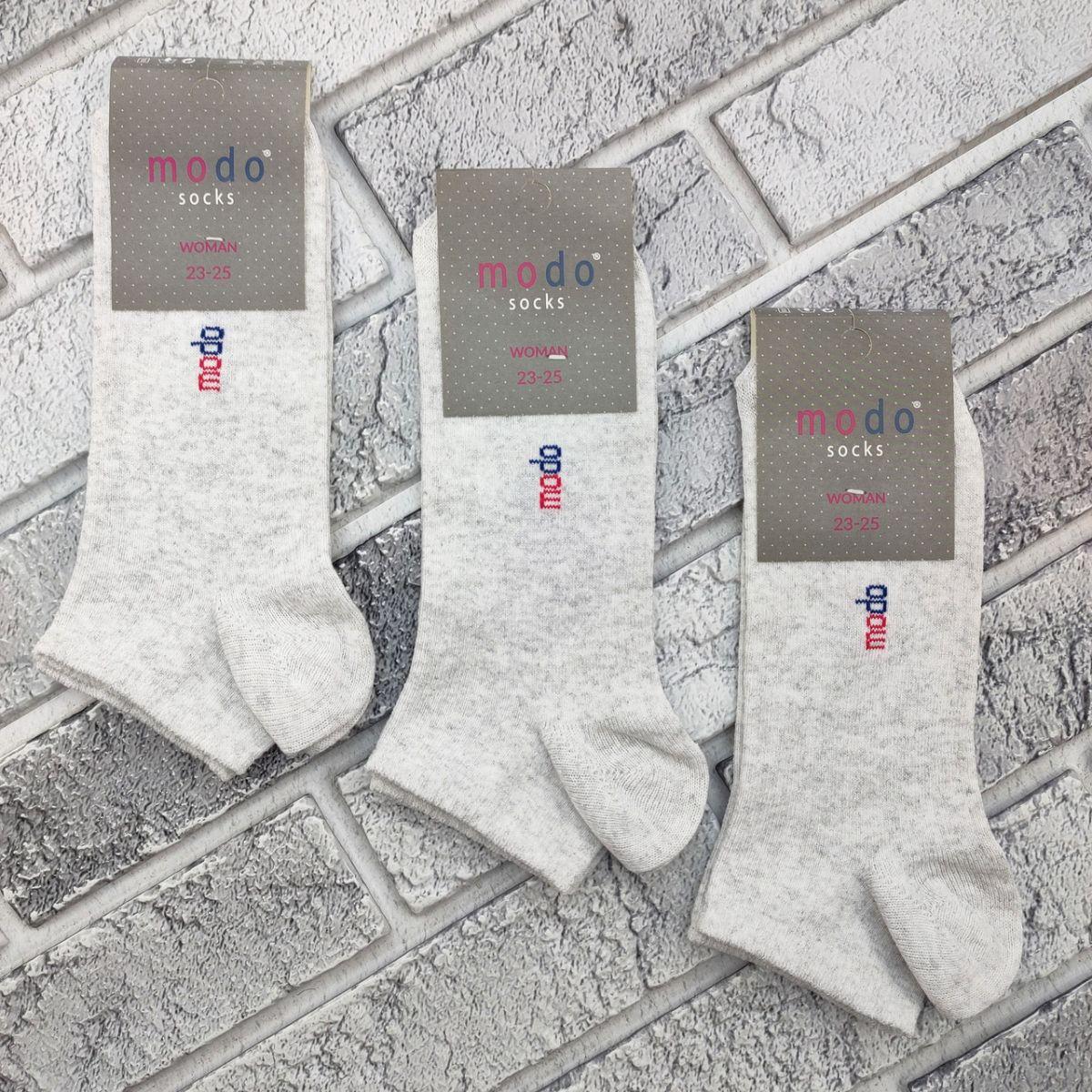 Шкарпетки жіночі короткі весна/осінь р.23-25 світло-сірі MODO SOCKS 30038243