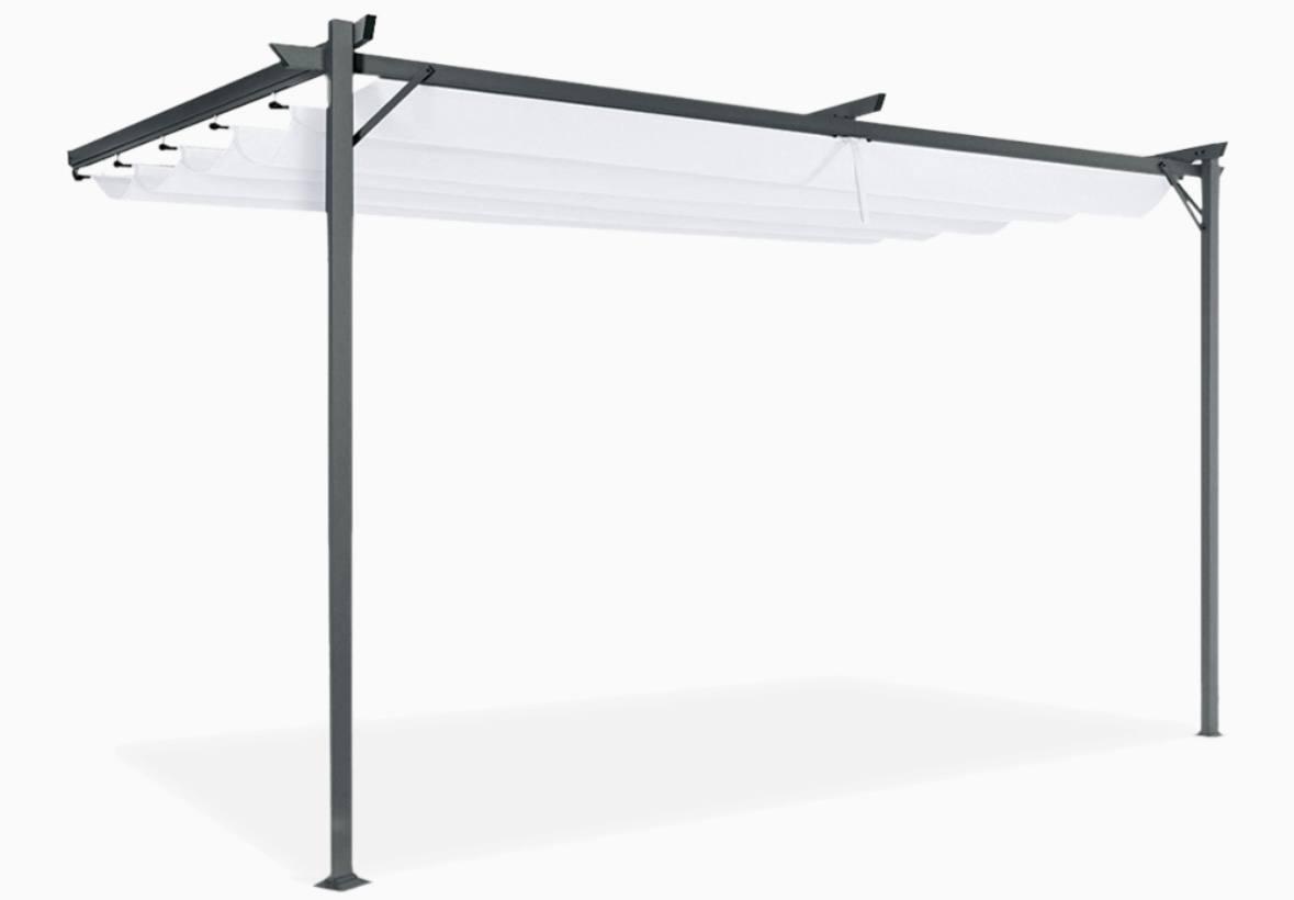 Пергола настінна для тераси антрацит/білий Sprint Wall Hardmaister