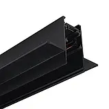 Врізний магнітний шинопровід під гіпсокартон для трекових світильників 3м чорний ALUMLED ALMG-TR 3M (4 жили), фото 2