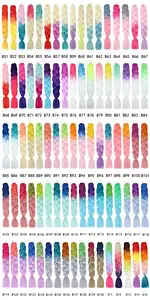 Канекалон Омбре різнокольоровий Палітра 80 кольорів Довжина 60см Вага 100г Термостійкий коса Jumbo