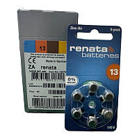 Батарейки для слухових апаратів Renata 13, 60 шт.