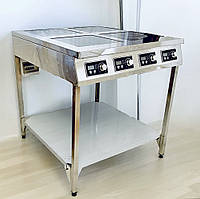 Плита індукційна професійна 4 комфорки 14кВт (4*3,5кВт) 15 Рівнів потужності!!! 12 вентиляторів!!