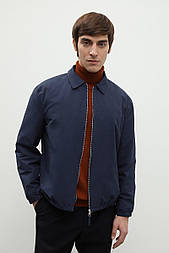 Бавовняна вітровка з відкладним коміром Finn Flare FBD210155-101 синя XL