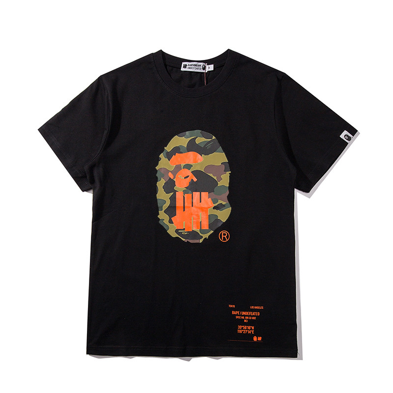 Футболка Bape x Undefeated A Bathing Ape Black T-Shirt - FA1143A1