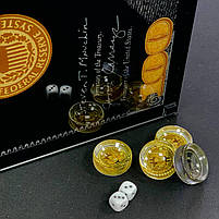 Нарди скляні в алюмінієвому корпусі Чорний Долар 61×27×5см на подарунко, фото 6