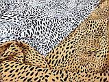Тканина супер софт, леопардовий принт на бежевому фоні. №2230, фото 4