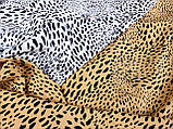 Тканина супер софт, леопардовий принт на бежевому фоні. №2230, фото 7