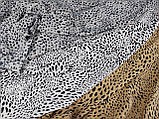 Тканина супер софт, леопардовий принт на бежевому фоні. №2230, фото 10