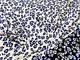 Тканина супер софт, сині квіточки на білому фоні. №2232, фото 8