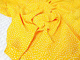 Тканина супер софт, дрібні камінчики на жовтому фоні. №2235, фото 4
